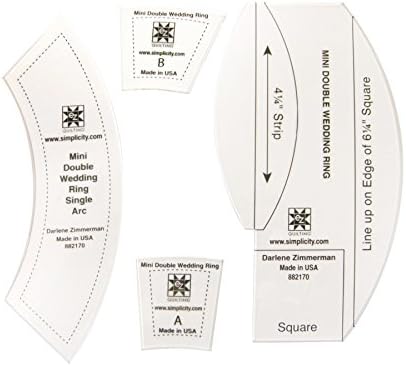 Mini Double Wedding Ring Acrylic Templates