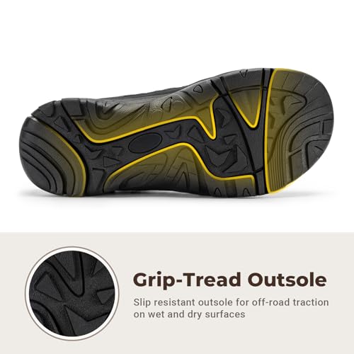 FitVille Outdoor Sport Sandals for Men with Wide Toe Box Mens Athletic Sandals - Hiking, Walking & Beach