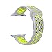 Apple Watch Series 2 Nike Sport Band, UMTELE Soft Silicone Replacement Strap with Ventilation Holes for Apple Watch Nike Plus Silver/Volt 42mm