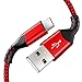 Type C Cable, Benicabe (2 Pack 6.6FT) USB C Fast Charger Nylon Braided USB A 2.0 to USB-C Charging Cable for Samsung Galaxy S10 S9 S8 Plus Note 9 8, Pixel, LG V30 G6, Nintendo Switch, OnePlus 5 (Red)