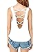 Haola Women's Crop Top Casual Vest Tops Backless Bandage Tank Loose Tees White M