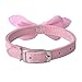 Bowtie Cat Collars Adjustable Necklace Pink Soft and Safe for Small Dogs Animals Set of 2