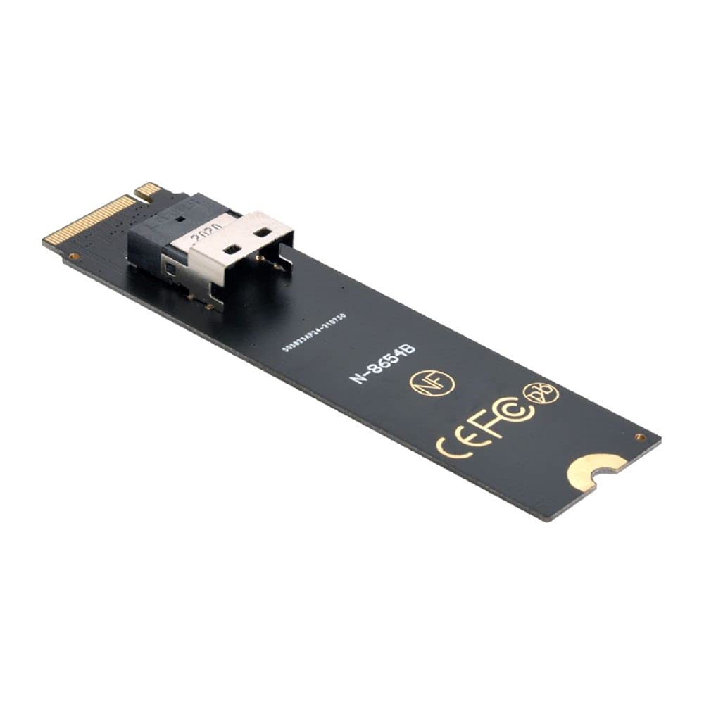 Cablecc NGFF M-Key NVME to U.2 U2 Kit SFF-8639 to SFF-8654 Slimline SAS PCIe SSD Adapter for Mainboard