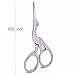 BROSHAN Plated Gold Crane Scissors Sewing Classic Stork Scissors Embroidery Crafe Small Scissors for Needle Work (Silver)