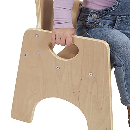ECR4Kids Stackable Wooden Toddler Chair, 6in, Classroom Furniture