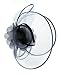 NYFASHION101 Flower Cocktail Sinamay Fascinator Satin Headband - FS Gray