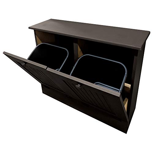 Dual Trash/Recycle Bin Holder (Solid Black) Pricepulse