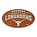 Texas Longhorns Embossed Novelty Vanity Metal Oval License Plate Tag Sign - OV70021