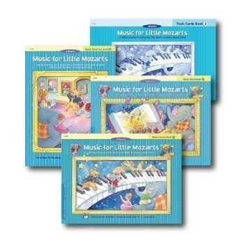 Music for Little Mozarts Level 3 - Piano Curriculem Set - Lesson Book, Discovery Book, Workbook and Flash Cards Included