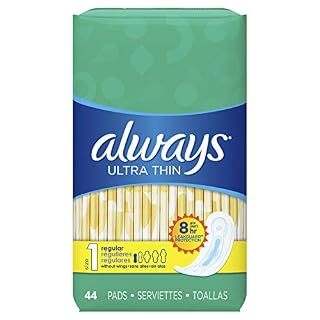 Always Ultra Thin Regular Without Wings, Thin Pads 44 Count (Pack Of 3) (794628222653)