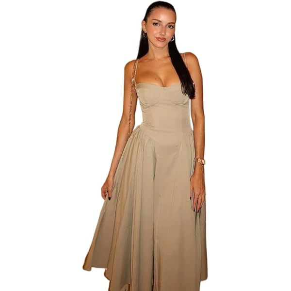 Amazon.com: Drop Waist Midi Corset Dres Y2k Slip Dress Spaghetti Strap  Tulle Vintage Party Dress Flowy Pleated Hem Low Cut Prom Dresses milkmaid  Sundress Bustier Semi Formal Dress (Apricot,Small) : Clothing, Shoes