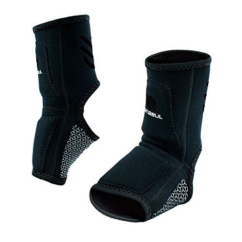Sanabul Essential Striking Gel Ankle Guard for MMA Muay Thai Kick Boxing (Pair) (Black, L/XL)