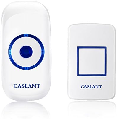 Wireless doorbell, CASLANT Smart Home Digital Doorbell Operating at 1000ft/300m Range with 36 Chimes and 4 Volume Settings, Battery Included(Black)