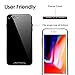 REALIKE iPhone 7 Plus Case, iPhone 8 Plus Case Tempered Glass Back Anti-Scratch Black Glass Cover Slim Fit Reinforced Bumper Shockproof Protection Case