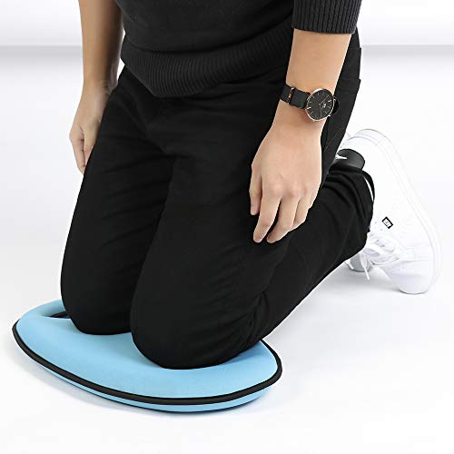 ASSR Comfort Kneeling Pad - Two Layer Memory Foam - Lightweight - Built-in Carrying Handle for Garden, Bathtub, Yoga, Cleaning, Work, Prayer (Blue) - Thumbnail 3
