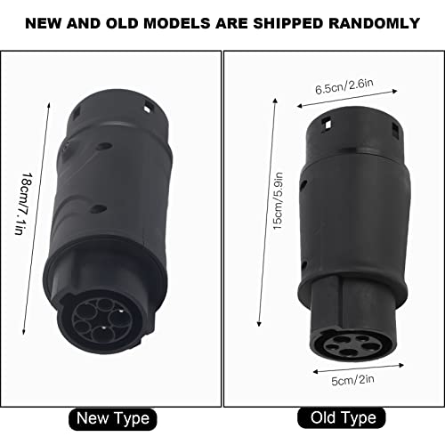 Bnineteenteam Conector de Cargador EV, Adaptador de Carga EV 16A/32A 240V de Universal para Vehículos Eléctricos Tipo 1 a Tipo 2 Protección IP54