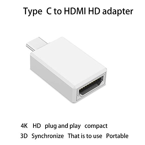 USB Type C to HDMI Adapter 4K Converterï¼Œ Mini Type C 3.1 Male to HDMI Female 2K 4K Video Converter for MacBook8/9, MacBook Pro13 Samsung Galaxy S8 and More