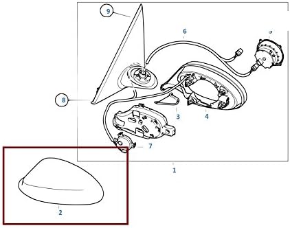 Painted or Primed BMW Left Side Mirror Cover E90 E91 3 Series 2004 - 2008 (Sparkling Graphite Metallic A2)