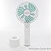 Mini Handheld Fan Portable Fan Personal USB Desk Fan Rechargeable 2600mAh 5 Modes Cooling Fan with Base for Outdoor Office Home Camping Traveling (White)