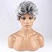 WeKen Women's Cosplay Wig Short Curly Synthetic Hair Silver Gray