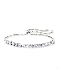 ross-simons 4.00 ct. T.W. CZ Bolo pulsera en plata de ley