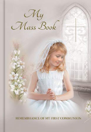 celebrationgiftsforall My Mass Book Remembrance Of First Holy Communion Girls Missal with Prayer Card/Book Mark
