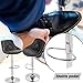 BestOffice Bar Stools Bar Stools Swivel Stool Height Adjustable Bar Chairs with Back PU Leather Swivel Bar Stool Set of 2 Kitchen Counter Stools Dining Chairs
