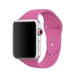 AdMaster Silicone Apple Watch Band and Replacement Sport iwatch Accessories Bands Series 3 2 1 Barbie pink 38mm S/M