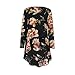 AmyDong Hot Sale! Women's Blouse, Ladies Floral Print Long Sleeves V-Neck Shirt Irregular Loose Tops Casual Blouse