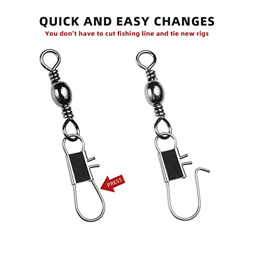 SF Angelwirbel Tönnchenwirbel Angelkugellager Kugellagerwirbel Wirbel-Set mit Sicherheitsschnalle – Bild 4