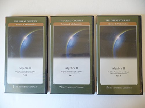 Algebra II - The Great Courses - Science and Mathematics - 6 DVDs Plus One Workbook In Three Long Cases