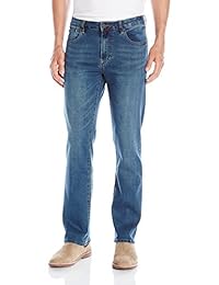 Vaqueros de mezclilla elásticos confort IZOD para hombres (ajuste regular, recto y relajado)