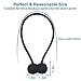 Topspeeder 6 Pack Magnetic Curtain Tiebacks,The Most Convenient Woven Texture Drape Tie Backs,Decorative Weave Rope Holdback Holder for Window Sheer Blackout Drapries Office, 16 Inch(Black)