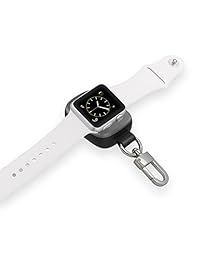 Pantheon Wireless cargador magnético llavero inalámbrico para Apple Watch con certificación Apple MFI, con cargador portátil integrado, Negro