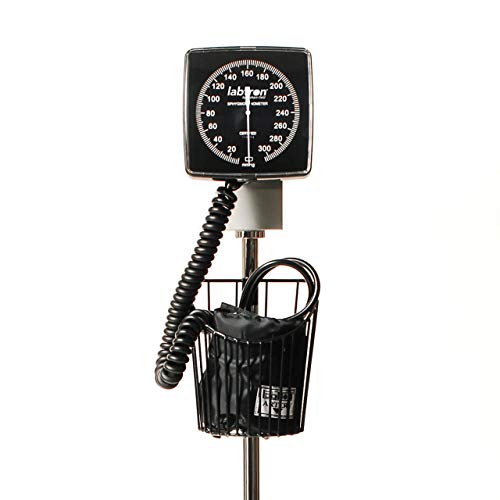 Labtron Mobile Aneroid Sphygmomanometer with Large LatexFree Cuff
