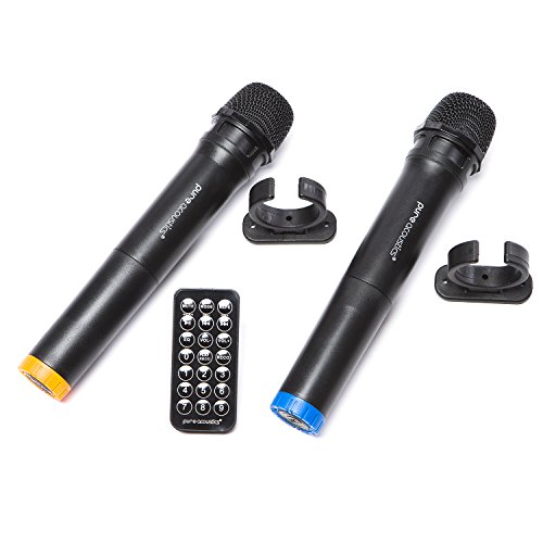 PA System with LED Party Lights, Wireless Portable Bluetooth 12" Audio Speaker with 2 Wireless Microphones FM Radio Party Karaoke Machine Sound System MCP-212 Soundstream by Pure Acoustics - Thumbnail 5