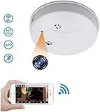 1080P HD Mini Spy Hidden Camera Smoke Detector, WiFi Wireless Home Security Video&Photo IP Surveillance Fire Alarm Detector WiFi Nanny Cam