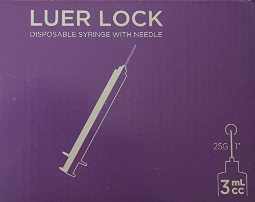 Package of 20 sterile 3mL 25g x 1in