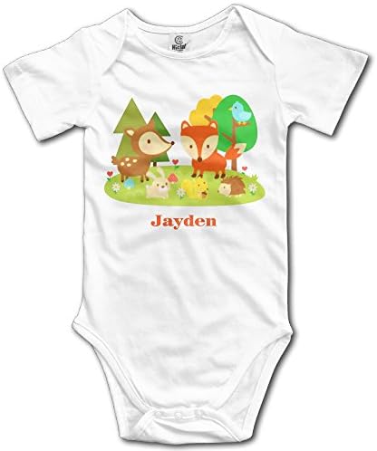 Cute Colourful Woodland Animal For Babies Baby Playsuit Outfits Bodysuit