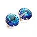 925 Sterling-silver stud earrings expertly made with Bermuda Blue crystal from SWAROVSKI for Women.
