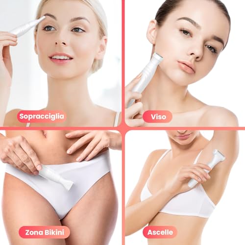 MAXGROOM 4 in 1 Women's Electric Shaver, Women's Body Shaver, Shaver Intimate Parts Kit for Body and Groin Quick Charge Type-C, Led Display