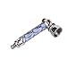 Portable Alloy Herb Tool Sculpture Design with 5 Stainless Steel Screen Filters (Blue)
