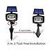 Solar Lights, Adjustable Waterproof Solar Outdoor Spotlights, Landscape Lights, Flood Lights, Night lights with Security Auto On/Off, 400 Lumens & 8 LED