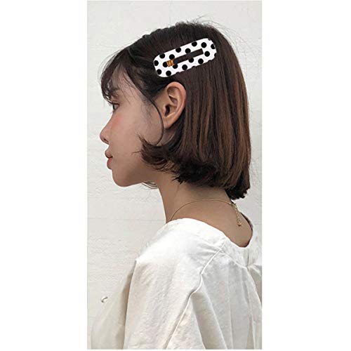 9PCS Acrylic Hair Clips Glitter Hair Barrettes Fashion Leopard Print Hairpins Vintage Hair Accessories for Women Girls (Gold Duckbill Clips)