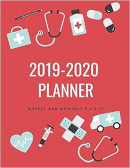 2019-2020 Planner Weekly and Monthly 8.5 x 11: Nurse Theme Calendar Schedule Organizer and Journal Notebook (January 2019 - December 2020) (Academic Year), by Light Feather Journals