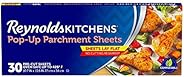 Reynolds Kitchens Pop-Up Pre-Cut Parchment Paper Sheets (Non-Stick, 30 Sheets)