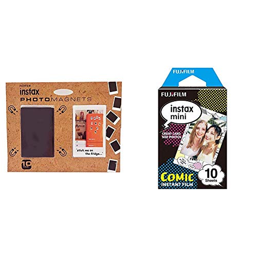 Fujifilm Instax Mini Comic Film Monopack de 10 Films pour développement instantané Comic & Instax photos Aimants