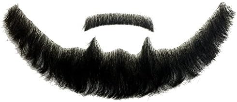 Human Hair Hand Tied Men Fake Beard Mustache for Entertainment//Party/film full