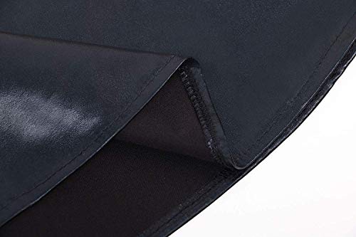 Womens Casual Fashion Solid Color Flared Pleated Elegent Bed Skirts Black XL