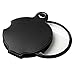 5X Handle Magnifying Glass, Folding Handheld Magnifier for Reading Book Inspection, Pocket Magnifier with Rotating Pu Leather Protective